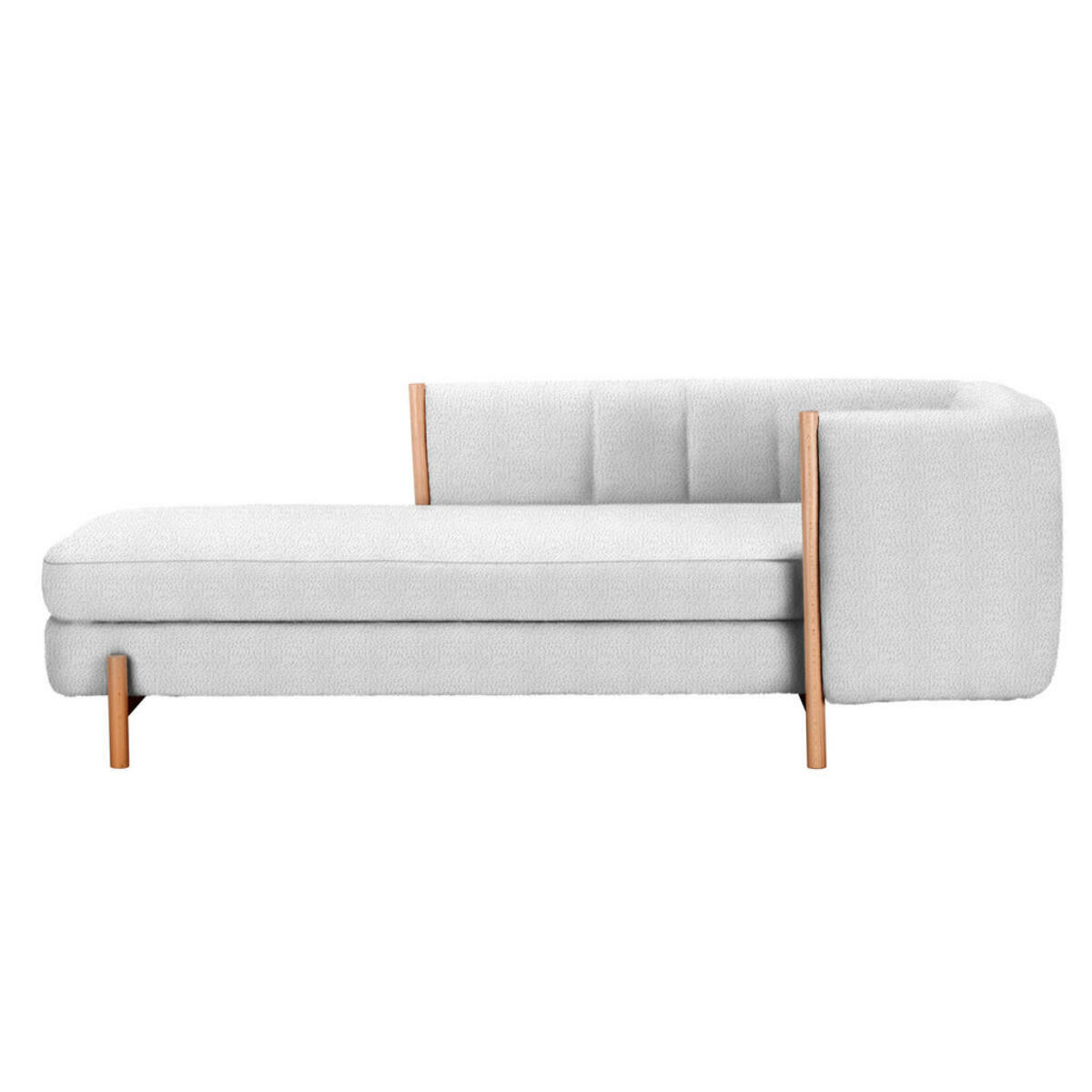 Bild 1 von Niels Andersson Récamiere Majka, Hellgrau, Textil, Buche, 216x90x109 cm, Stoffauswahl, seitenverkehrt erhältlich, Wohnzimmer, Sofas & Couches, Sofas, Recamieren