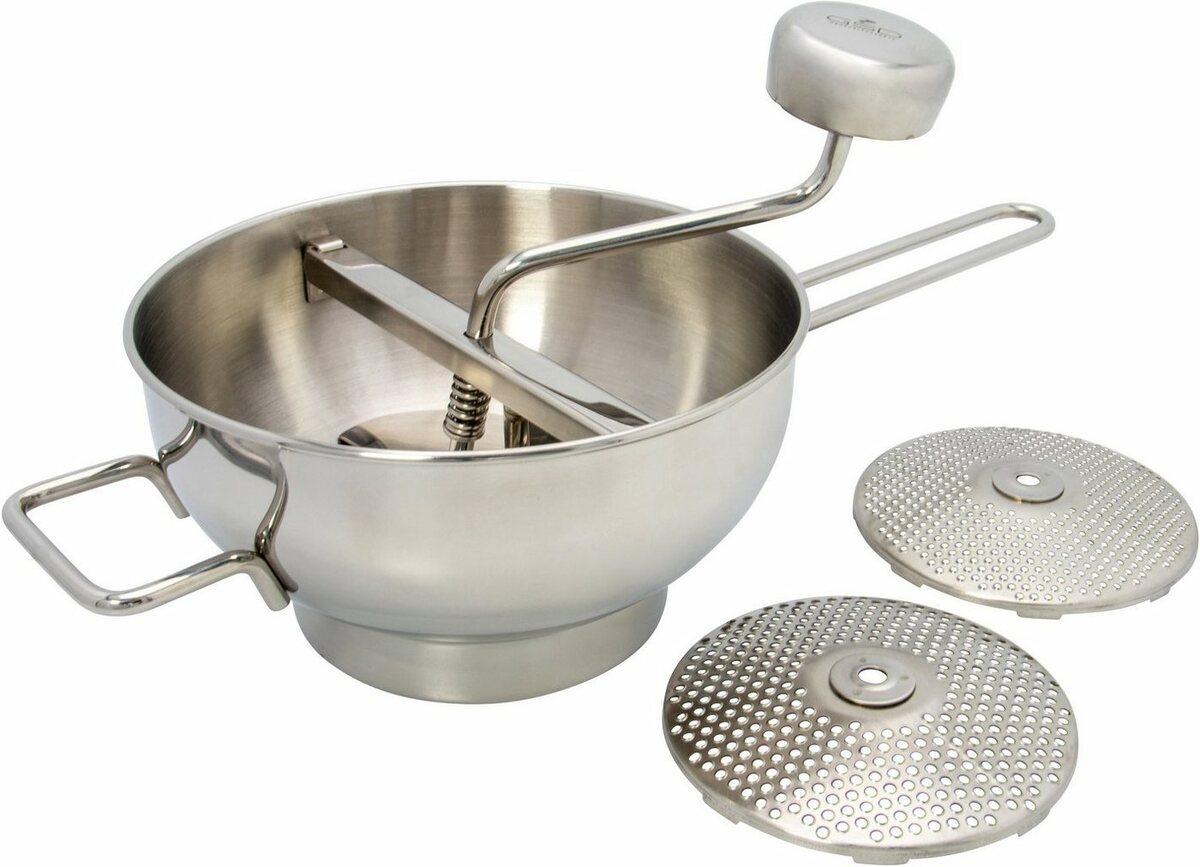 Bild 1 von GSD HAUSHALTSGERÄTE Passiersieb, Edelstahl, Ø 20 cm, 4 Lochscheiben