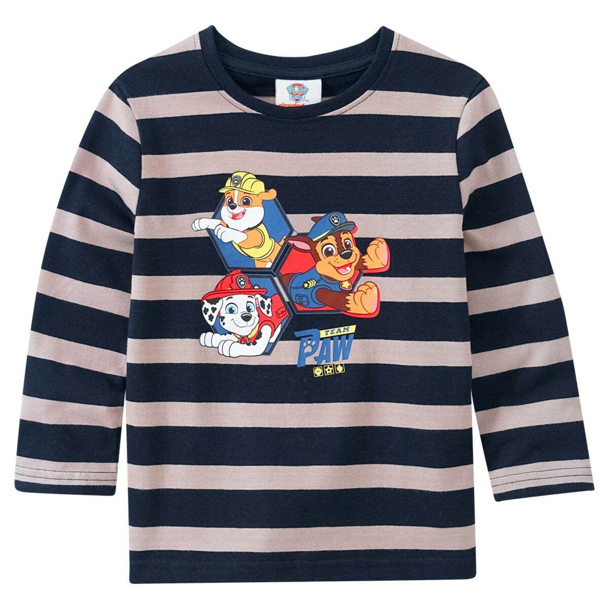 Bild 1 von PAW Patrol Langarmshirt im Ringel-Look DUNKELBLAU / BEIGE