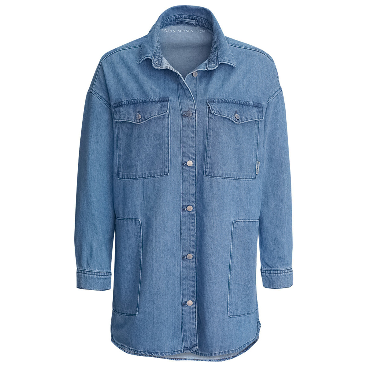 Bild 1 von Damen Jeanshemd in Denim-Optik BLAU