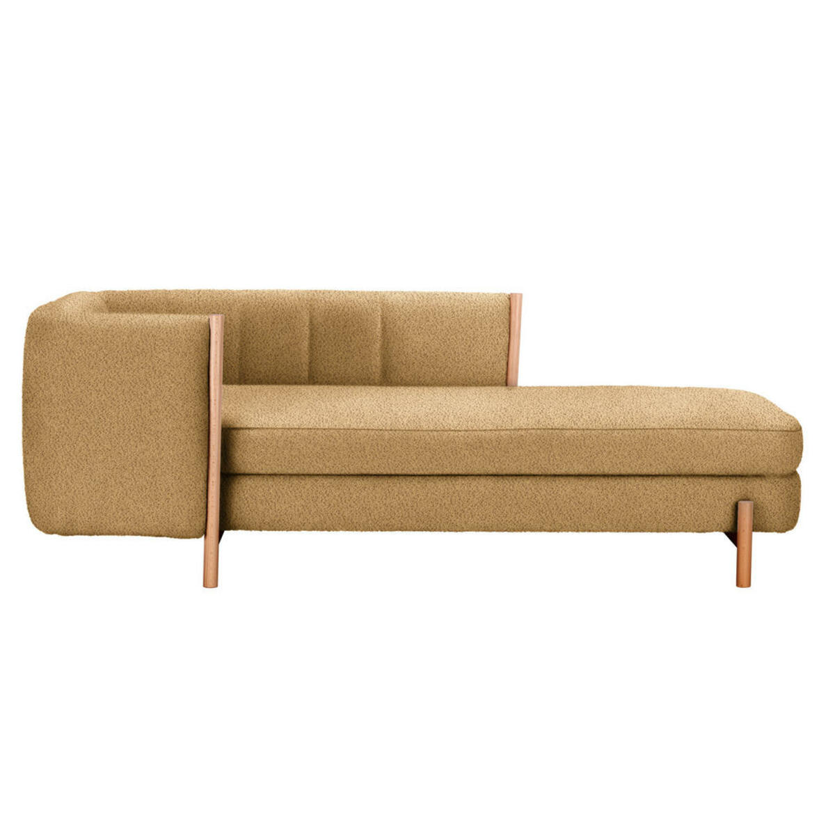 Bild 1 von Niels Andersson Récamiere Majka, Currygelb, Textil, Buche, 216x90x109 cm, Stoffauswahl, seitenverkehrt erhältlich, Wohnzimmer, Sofas & Couches, Sofas, Recamieren