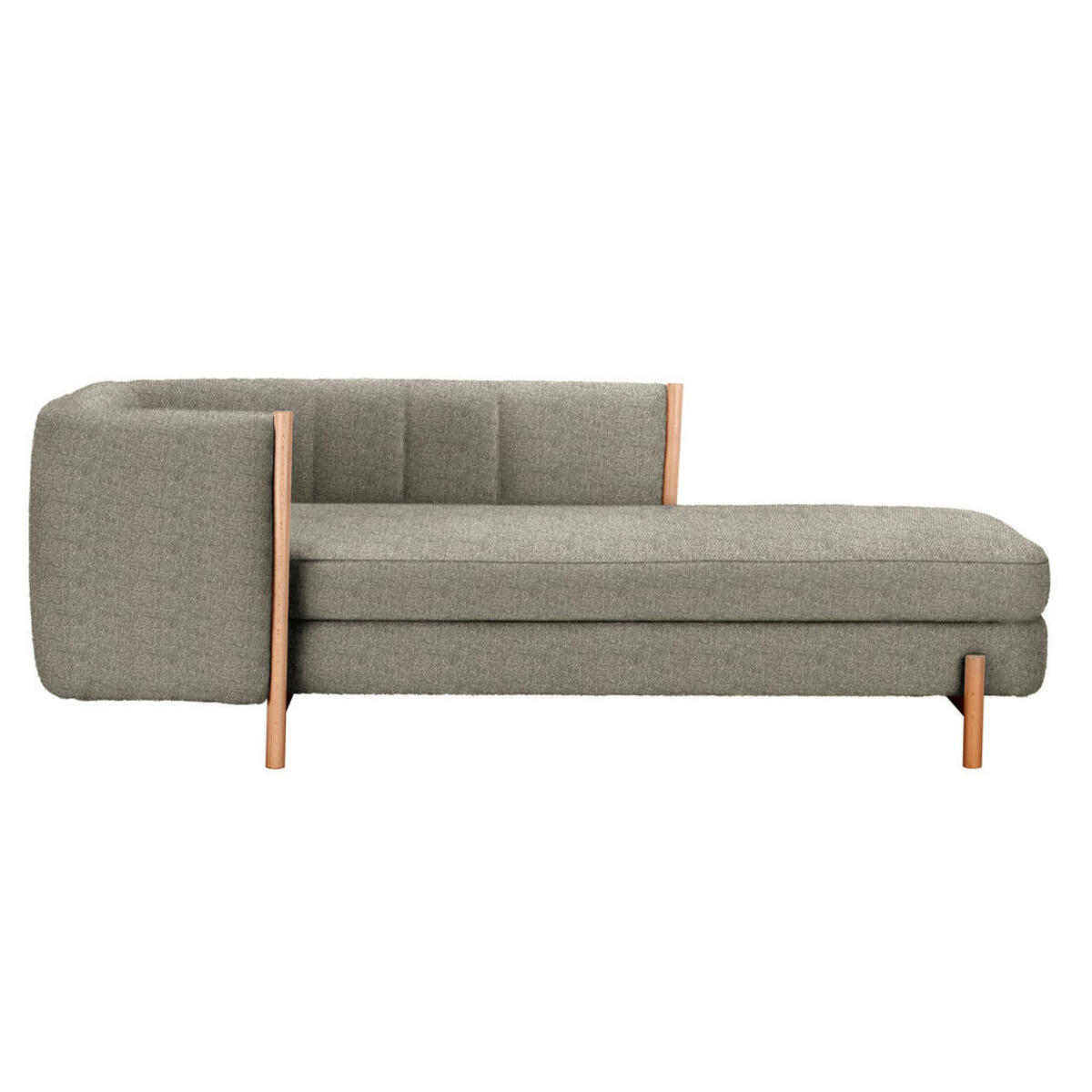 Bild 1 von Niels Andersson Récamiere Majka, Graubraun, Textil, Buche, 216x90x109 cm, Stoffauswahl, seitenverkehrt erhältlich, Wohnzimmer, Sofas & Couches, Sofas, Recamieren