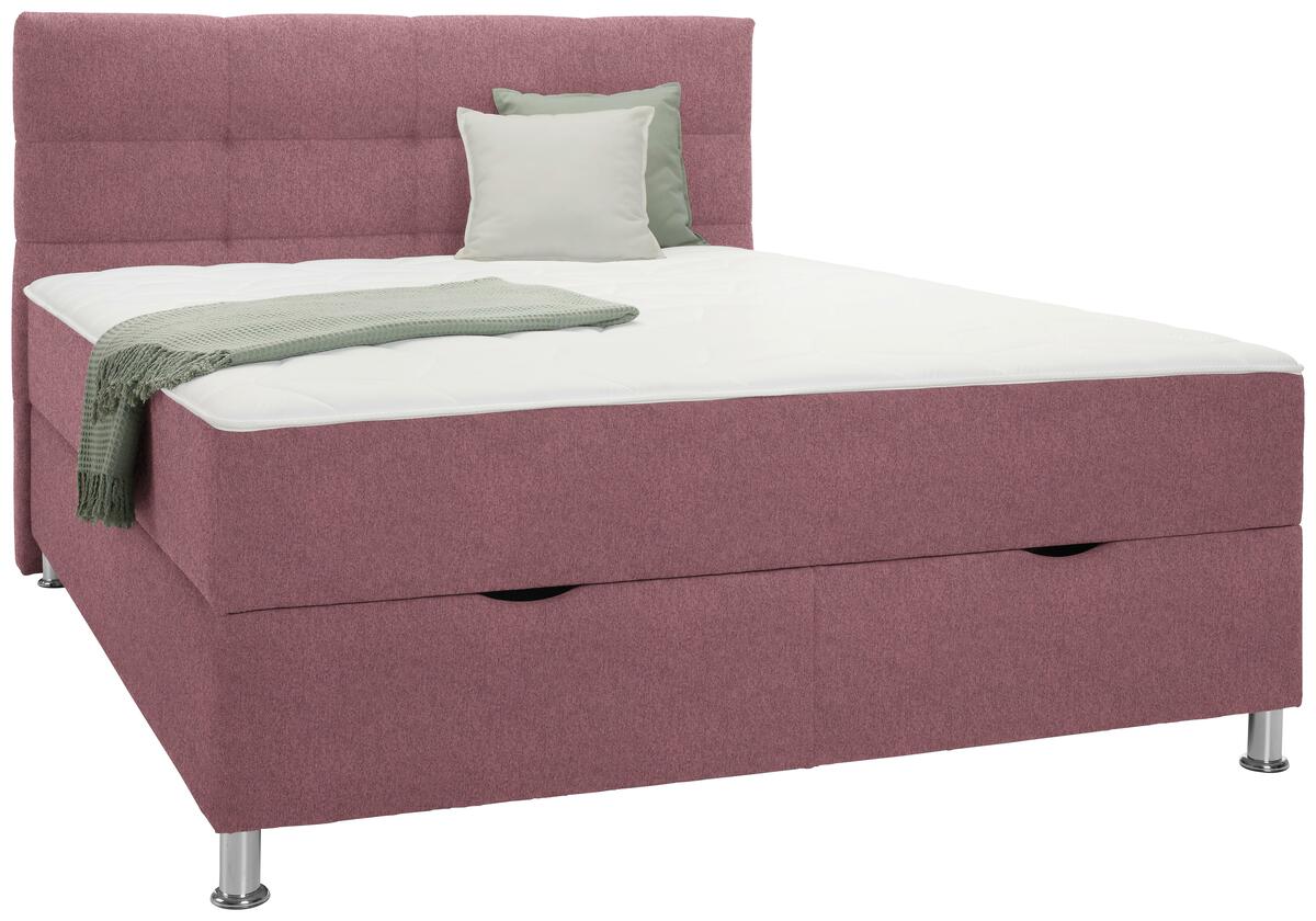 Bild 1 von Boxbett Oviedo 180 in Weinrot ca. 180x200cm, Weinrot