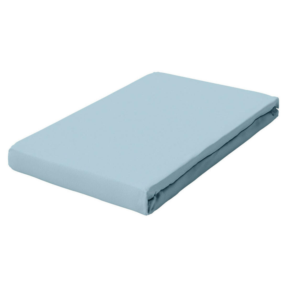 Bild 1 von Schlafgut Spannbetttuch Pure, Hellblau, Textil, 90-100 cm, Grüner Punkt, Textiles Vertrauen - Oeko-Tex®, Hohenstein, AZO-frei, Oeko-Tex® Made IN Green, bügelfrei, weich und anschmiegsam, perfekte