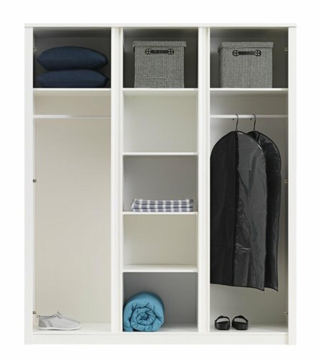 Bild 2 von Kleiderschrank VEDDE 167x197 m/Spiegel weiß