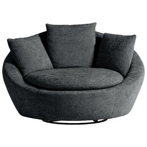 Mid.you Sessel, Anthrazit, Textil, Füllung: Polyetherschaumkern, Schaumstoffflocken, 130x80x112 cm, erweiterbar (Typenauswahl), Wohnzimmer, Sessel, Polstersessel
