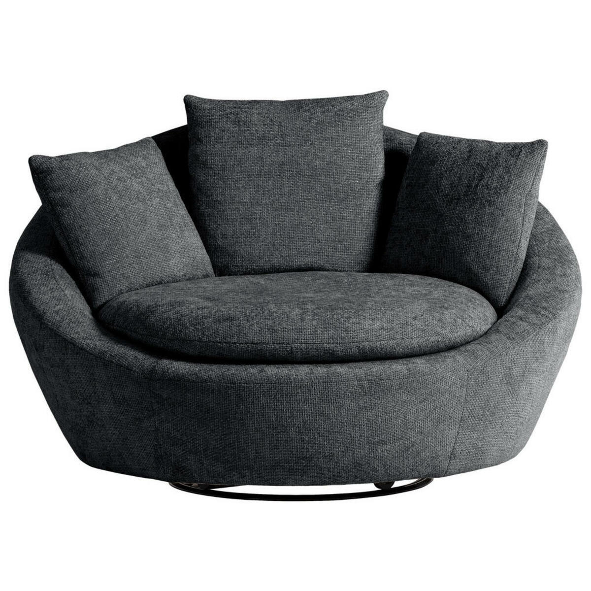 Bild 1 von Mid.you Sessel, Anthrazit, Textil, Füllung: Polyetherschaumkern, Schaumstoffflocken, 130x80x112 cm, erweiterbar (Typenauswahl), Wohnzimmer, Sessel, Polstersessel