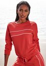 Bild 1 von H.I.S Sweatshirt mit Piping auf der Brust, Loungeanzug, Rot