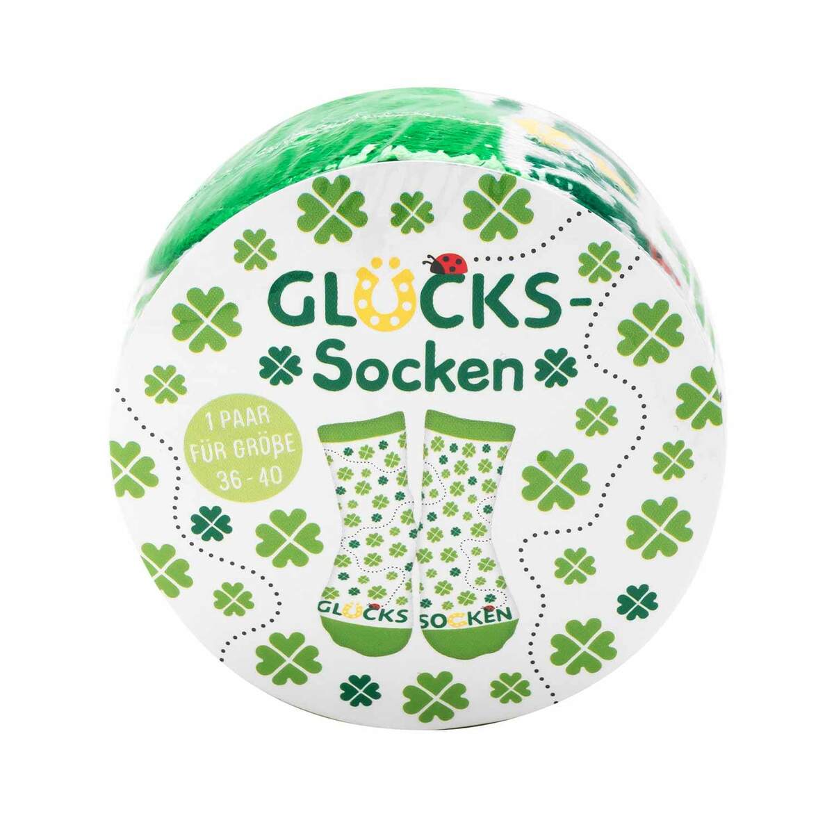 Bild 2 von Zaubersocken Kleeblatt Größe 36-40  grün-weiß