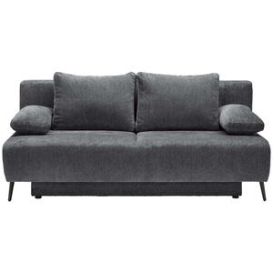 Ti'me Schlafsofa, Dunkelgrau, Textil, 2-Sitzer, Füllung: Hohlfaser,Hohlfaser, 200x90x100 cm, Liegefunktion, Rücken echt, Kinder & Jugendmöbel, Jugendmöbel, Jugendsofas