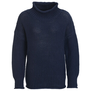 Damen Strickpullover mit Stehkragen DUNKELBLAU