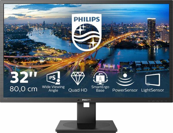 Bild 1 von Philips 325B1L LED-Monitor (80 cm/31,5 , 2560 x 1440 px, QHD, 4 ms Reaktionszeit, 75 Hz, IPS)"