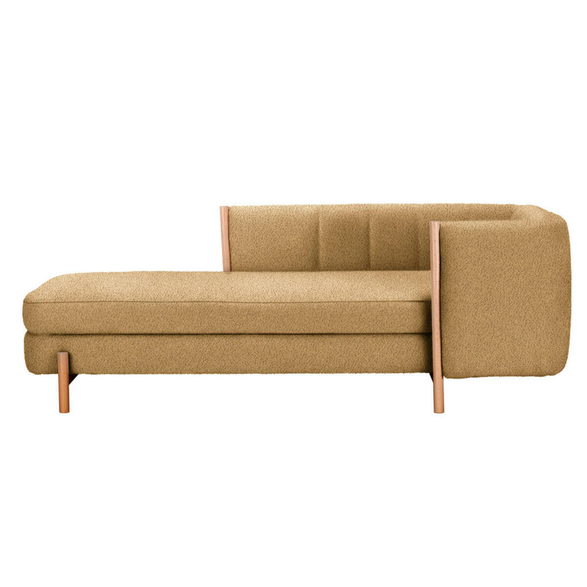 Bild 1 von Niels Andersson Récamiere Majka, Currygelb, Textil, Buche, 216x90x109 cm, Stoffauswahl, seitenverkehrt erhältlich, Wohnzimmer, Sofas & Couches, Sofas, Recamieren