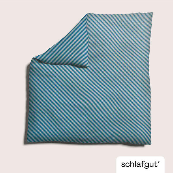 Bild 1 von Schlafgut Bettdeckenbezug Woven Satin Fade, Blau, Hellgrau, Textil, Farbverlauf, 240 cm, Textiles Vertrauen - Oeko-Tex®, AZO-frei, Bsci, Oeko-Tex® Standard 100, pflegeleicht, atmungsaktiv, bügelle