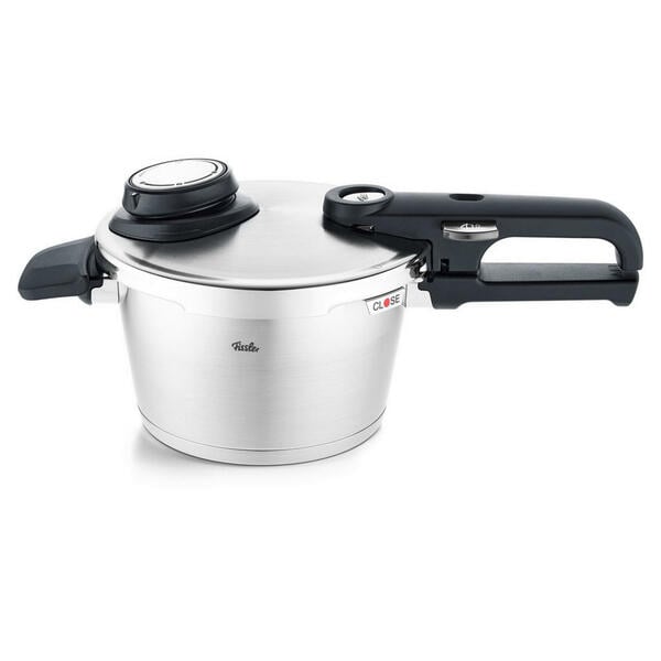 Bild 1 von Fissler Schnellkochtopf Vitavit Premium, Edelstahl, Metall, 2,5 L, farblich gekennzeichnete Kochstufenanzeige, Druckregelventil, Gegengriff,mit Dampfablass, mit Silikonring, Kochen, Töpfe, Schnellko