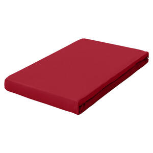 Schlafgut Spannbetttuch Pure, Dunkelrot, Textil, 180-200 cm, Grüner Punkt, Textiles Vertrauen - Oeko-Tex®, Hohenstein, AZO-frei, Oeko-Tex® Made IN Green, bügelfrei, weich und anschmiegsam, perfek