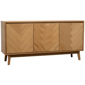 Mid.you Sideboard, Eiche, Holz, Eiche, furniert, 3 Fächer, 150x75x40 cm, Schlafzimmer, Schlafzimmer Kommoden