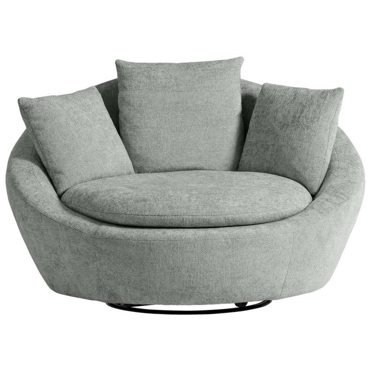 Bild 1 von Mid.you Sessel, Grau, Textil, Füllung: Polyetherschaumkern, Schaumstoffflocken, 130x80x112 cm, erweiterbar (Typenauswahl), Wohnzimmer, Sessel, Polstersessel