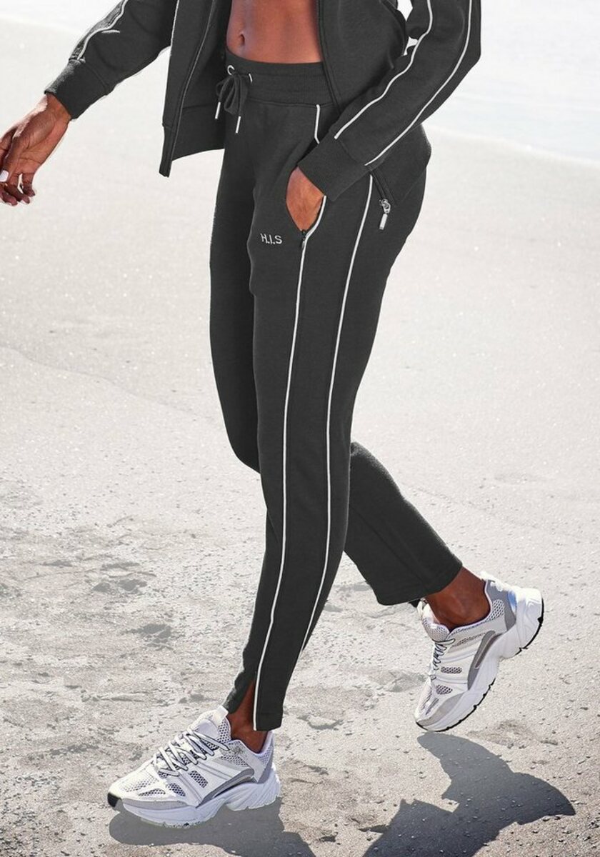 Bild 1 von H.I.S Sweathose mit Reißverschluss am Beinsaum, Loungeanzug, Blau