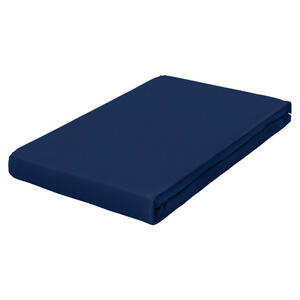Schlafgut Spannbetttuch Pure, Dunkelblau, Textil, 180-200 cm, Grüner Punkt, Textiles Vertrauen - Oeko-Tex®, Hohenstein, AZO-frei, Oeko-Tex® Made IN Green, bügelfrei, weich und anschmiegsam, perfe