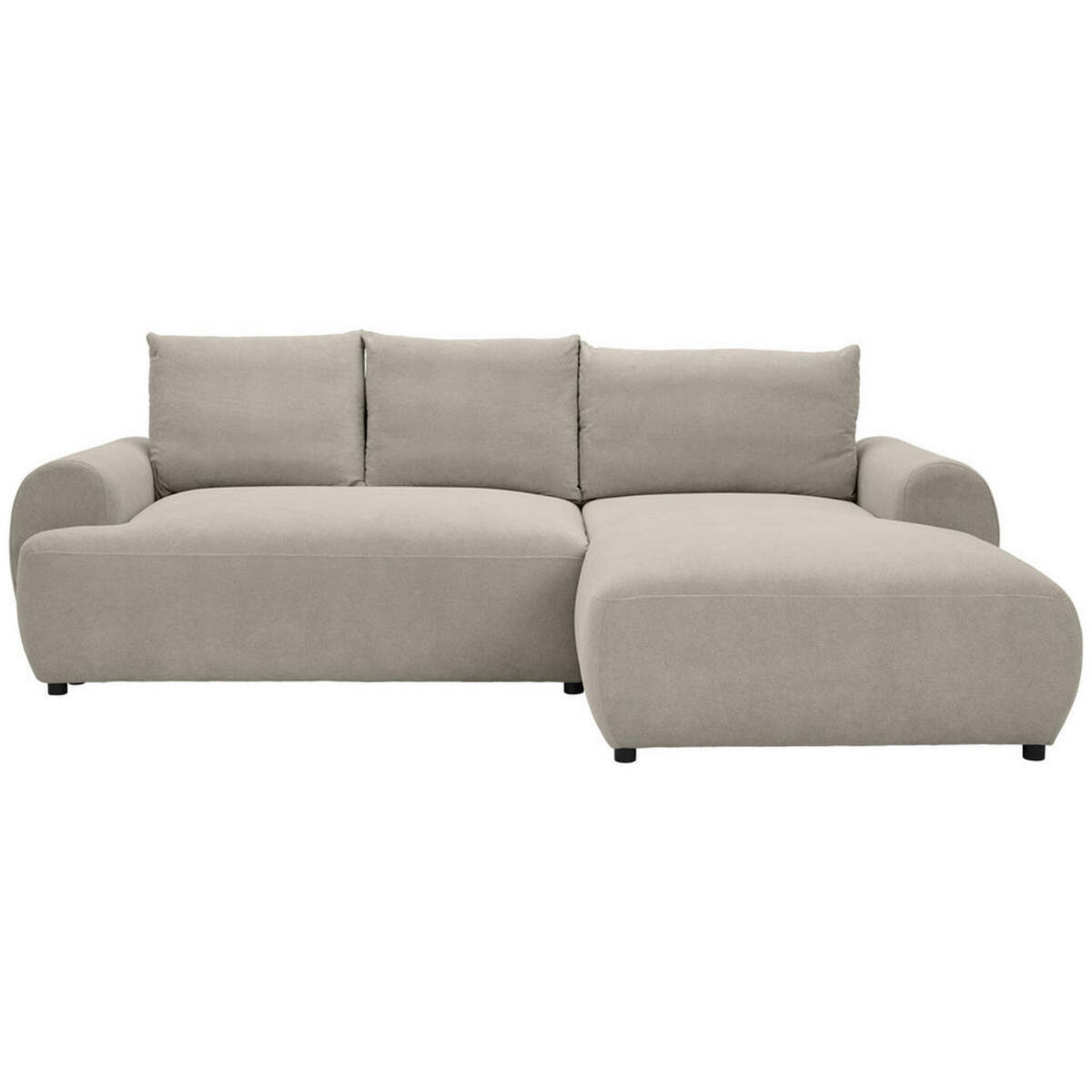Bild 1 von Carryhome Ecksofa, Beige, Textil, 3-Sitzer, Füllung: Polyurethan (Pur), Ottomane rechts, L-Form, 265x175 cm, Stoffauswahl, Liegefunktion, seitenverkehrt erhältlich, Rücken echt, Wohnzimmer, Sofas