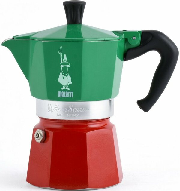 Bild 1 von BIALETTI Espressokocher Moka Express Tricolore Italia, 0,13l Kaffeekanne, 3 Tassen