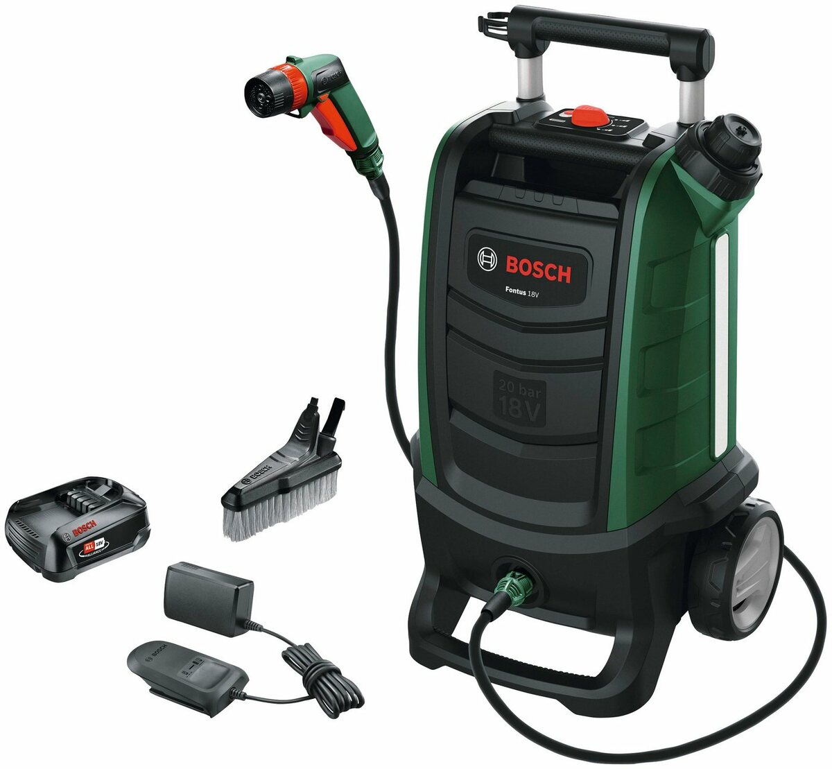 Bild 1 von Bosch Home & Garden Akku-Druckreiniger Fontus 18V, Druck max: 20 bar, inkl. Akku und Ladegerät