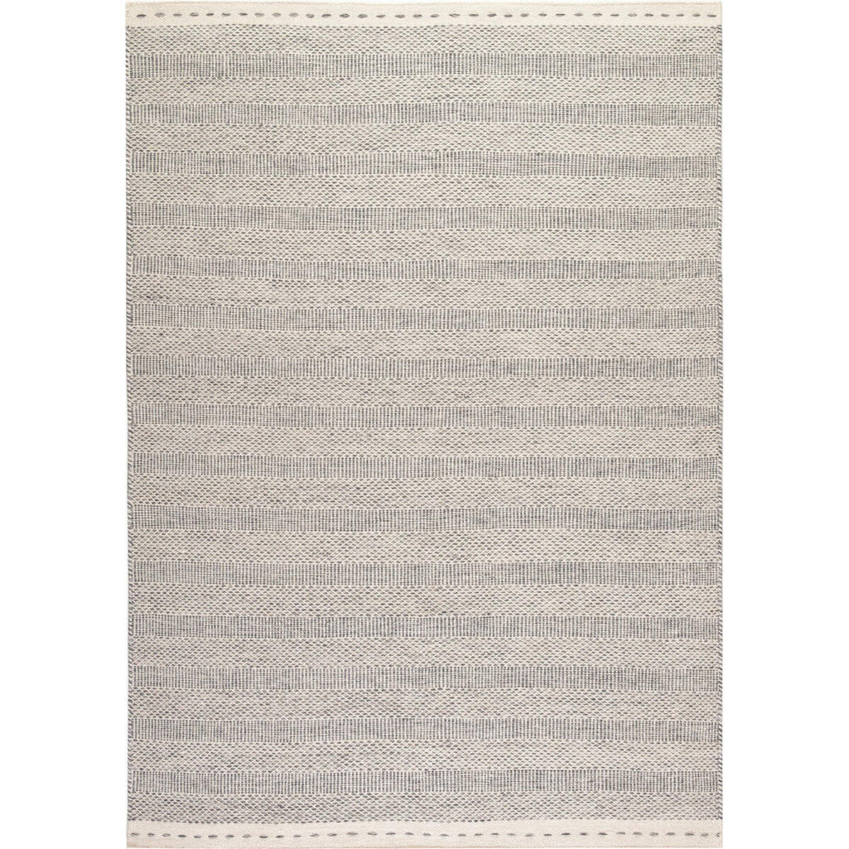 Bild 1 von Novel Flachwebeteppich, Silber, Textil, Struktur, quadratisch, 140 cm, für Fußbodenheizung geeignet, Teppiche & Böden, Teppiche, Naturteppiche