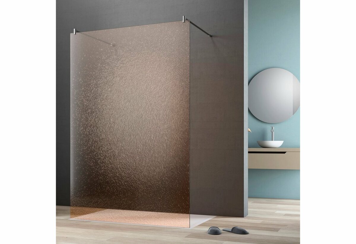 Bild 1 von maw by GEO Walk-in-Dusche flex A-W002CBR, Einscheibensicherheitsglas, BxH: 140 x 200 cm, Crash-Glas Bronze