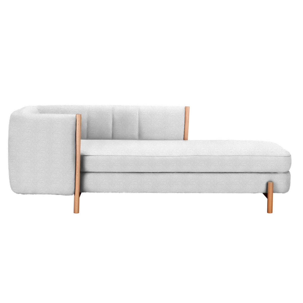 Bild 1 von Niels Andersson Récamiere Majka, Hellgrau, Textil, Buche, 216x90x109 cm, Stoffauswahl, seitenverkehrt erhältlich, Wohnzimmer, Sofas & Couches, Sofas, Recamieren