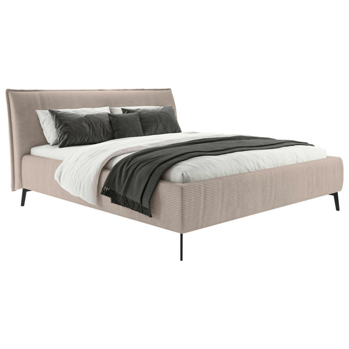 Bild 1 von Lomoco Polsterbett, Taupe, Textil, 160x200 cm, Blauer Engel, Goldenes M, Oeko-Tex® Standard 100, DGM-Emissionslabel, Über- und Sondergrößen erhältlich, gepolstertes Kopfteil, Lattenrosthöhe ind