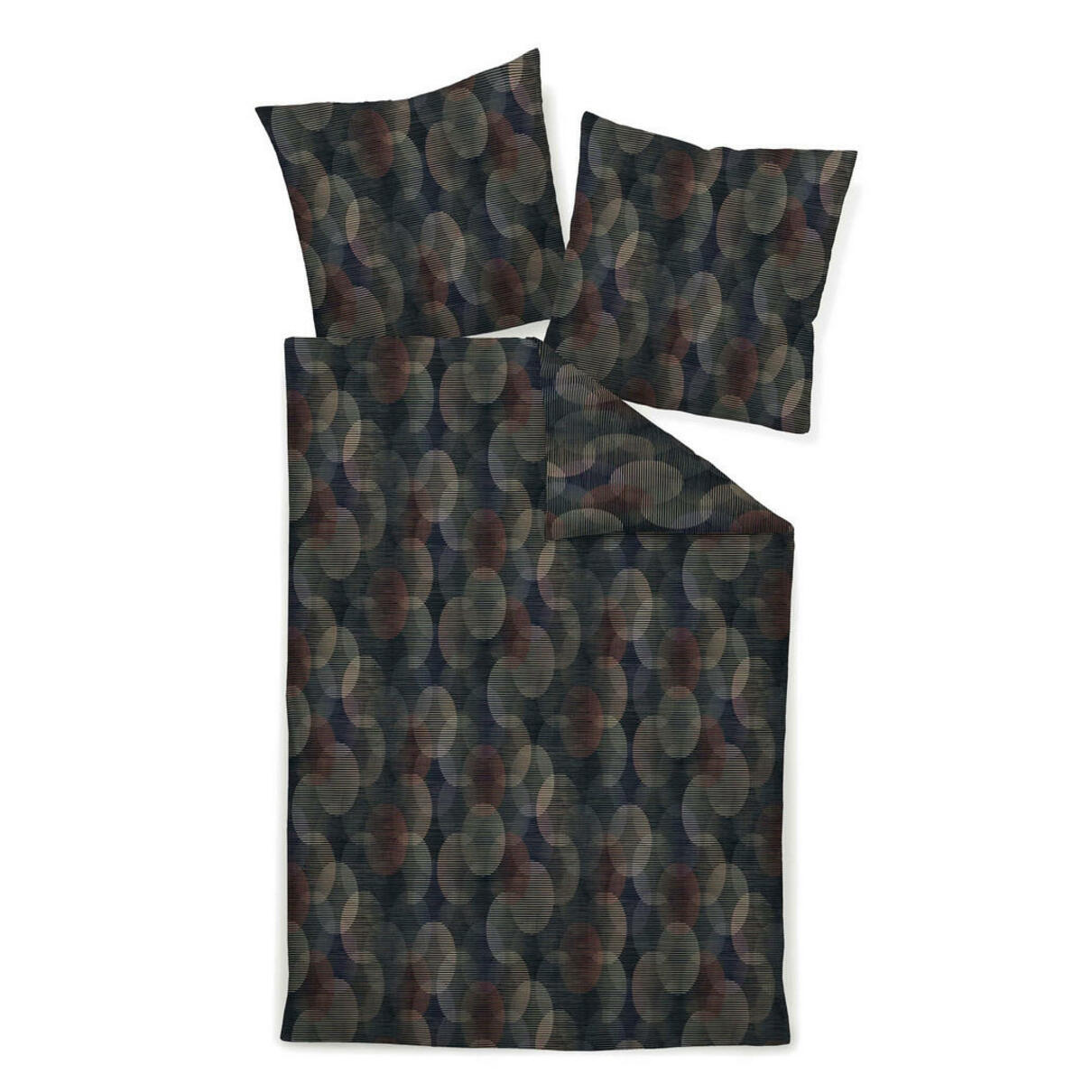 Bild 1 von Janine Bettwäsche Carmen, Grün, Lila, Orange, Textil, Graphik, 135 cm, Textiles Vertrauen - Oeko-Tex®, bügelfrei, pflegeleicht, atmungsaktiv, hautfreundlich, saugfähig, schadstoffgeprüft, Schla