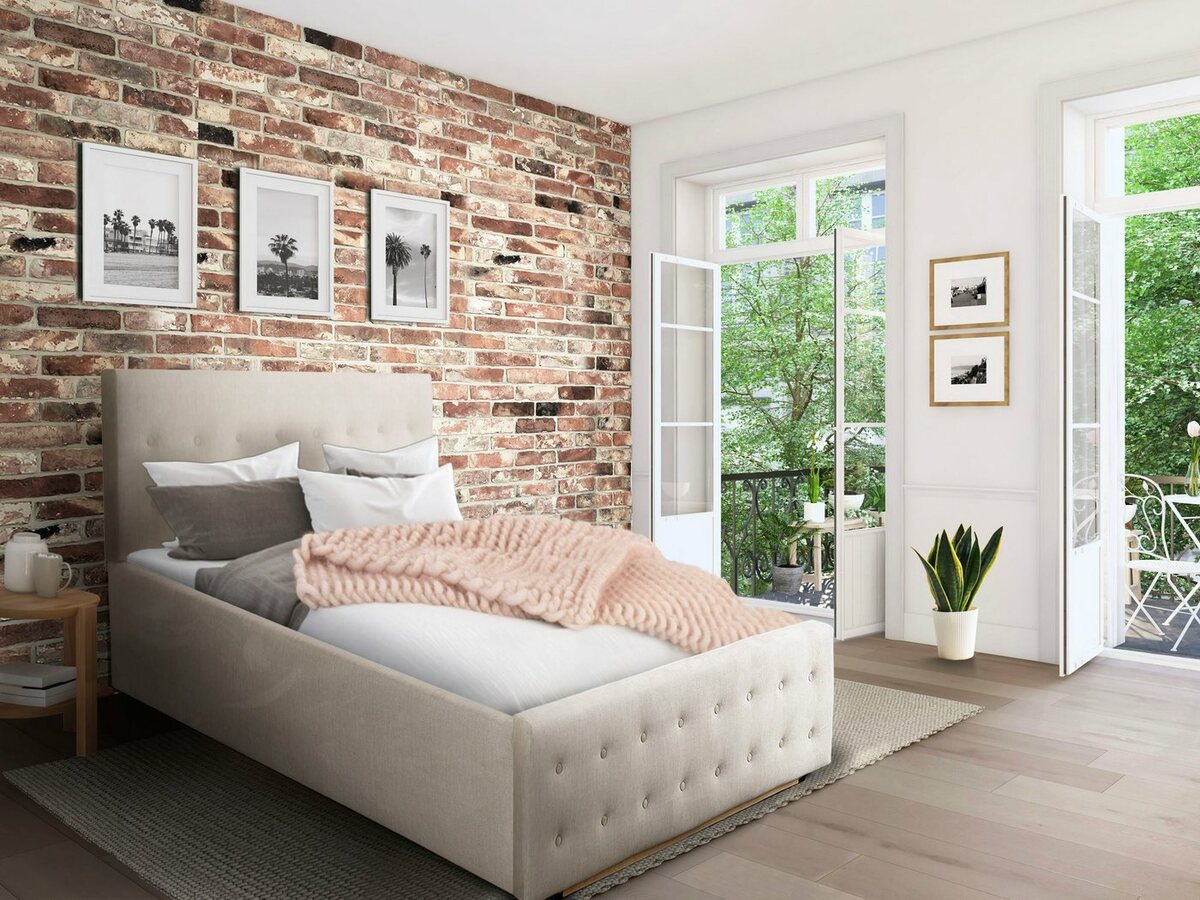 Bild 1 von Home affaire Polsterbett Vaine, in 5 Breiten, auch in Länge 220 cm, incl. Roll-Lattenrost, Beige