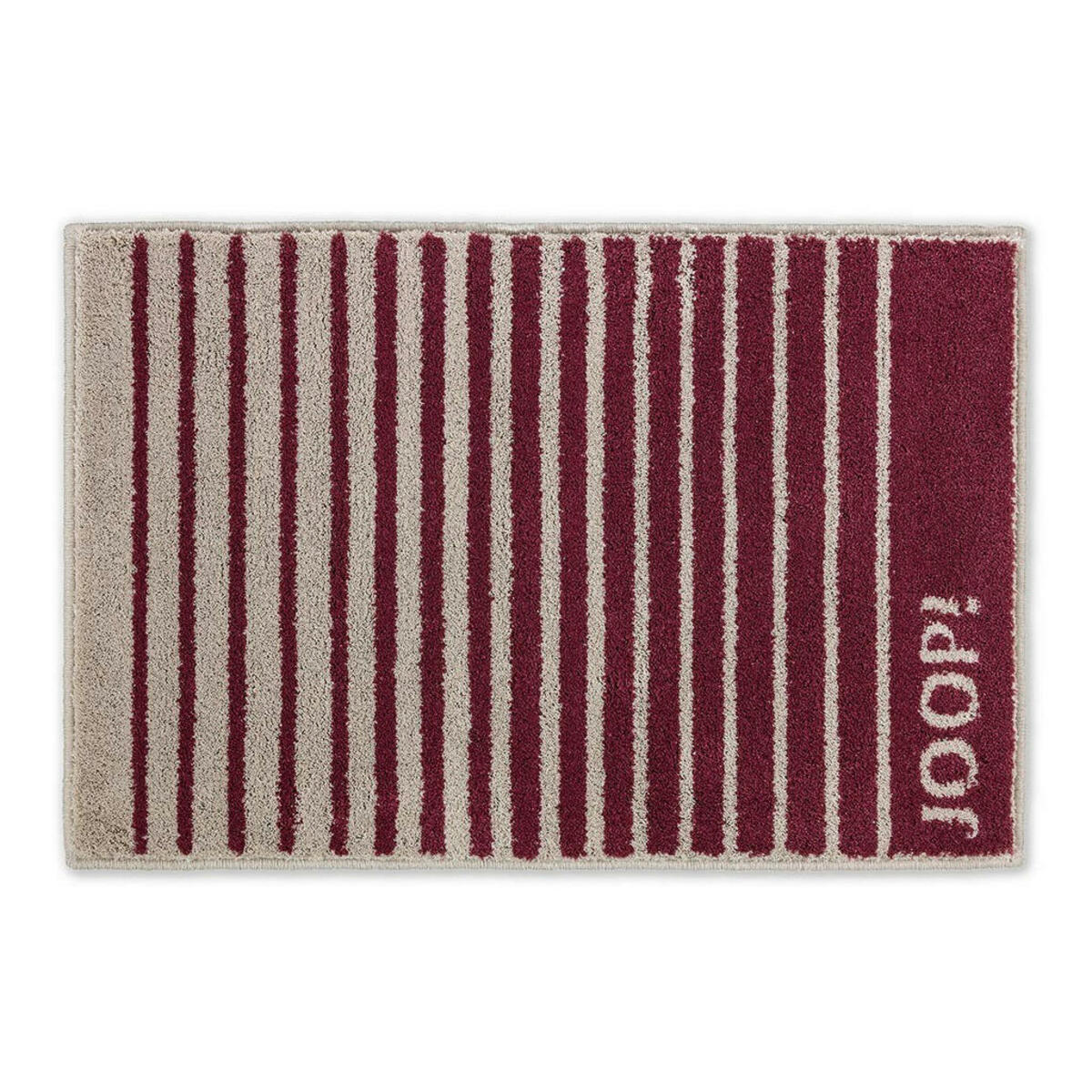 Bild 1 von Joop! Badteppich Joop! Shutter, Bordeaux, Ecru, Textil, Streifen, rechteckig, 60 cm, Made in Germany, für Fußbodenheizung geeignet, rutschhemmend, Badtextilien, Badematten