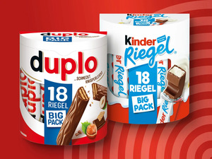 Ferrero Duplo/Kinder Riegel, 
         327,6/378 g
