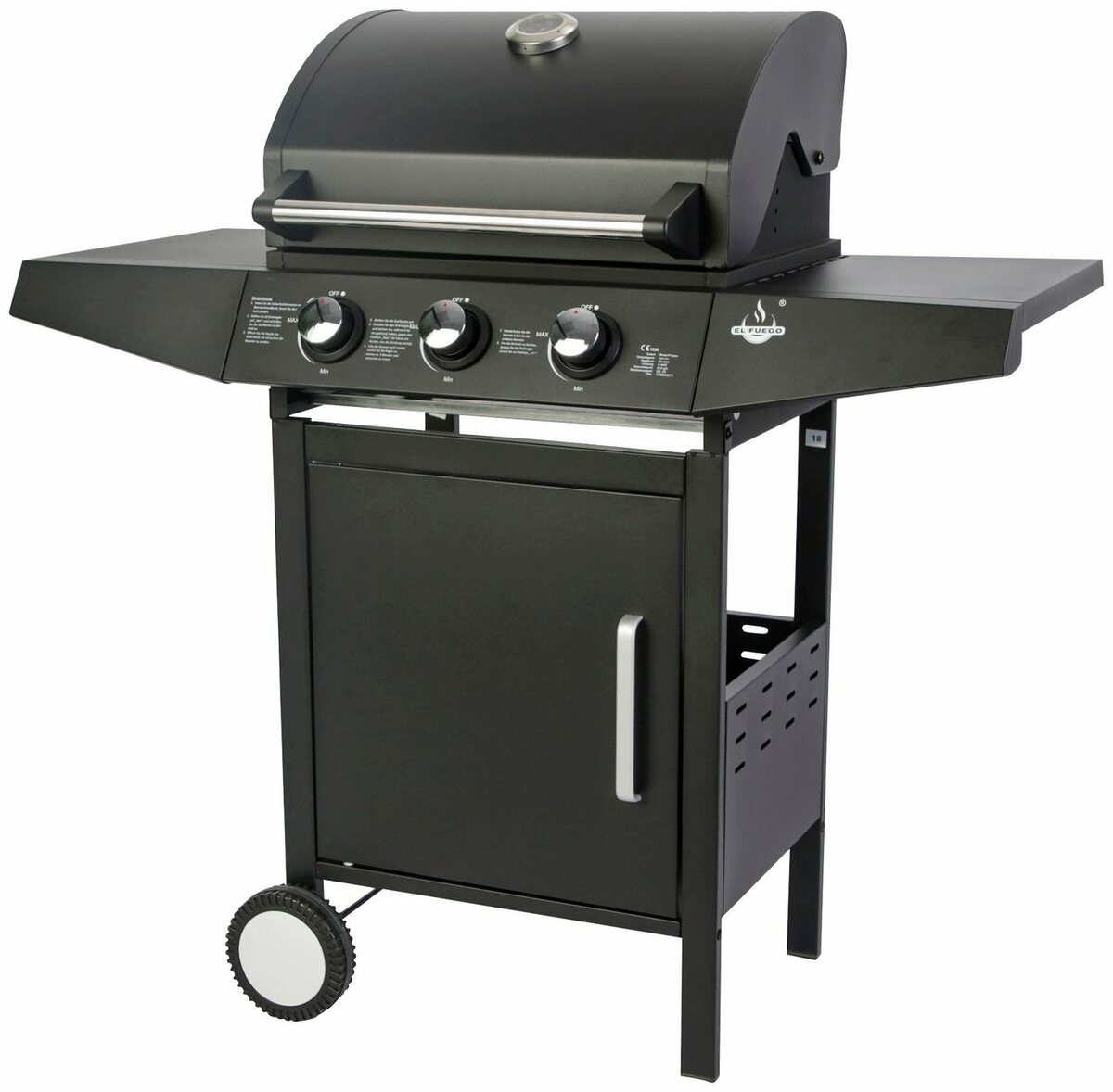 Bild 1 von El Fuego Gasgrill San Angelo, BxTxH: 110x53x102 cm