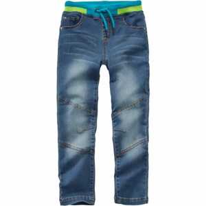 Kinder Bequemhose mit doppelten Knie Jeans-Optik, Regular Fit, Jungs Blau