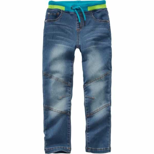 Bild 1 von Kinder Bequemhose mit doppelten Knie Jeans-Optik, Regular Fit, Jungs Blau