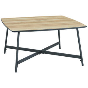 Mid.you Couchtisch, Eiche, Metall, rechteckig, Rundrohr, 80x42x60 cm, Wohnzimmer, Wohnzimmertische, Couchtische