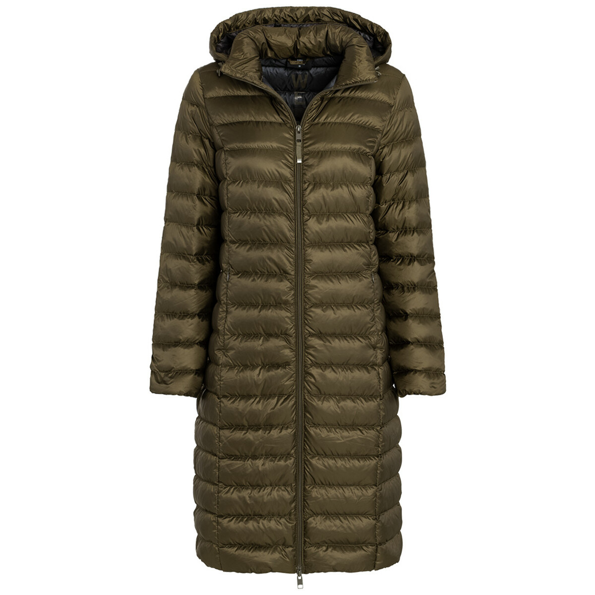 Bild 1 von Damen Soft-Daunenmantel mit Kapuze DUNKELOLIV