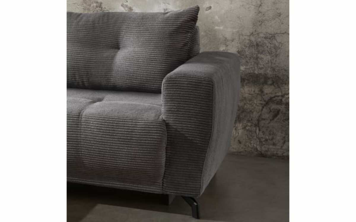 Bild 2 von Wohnlandschaft Abruzzi, grau, Ottomane links, inkl. motorischer Sitzvorschub