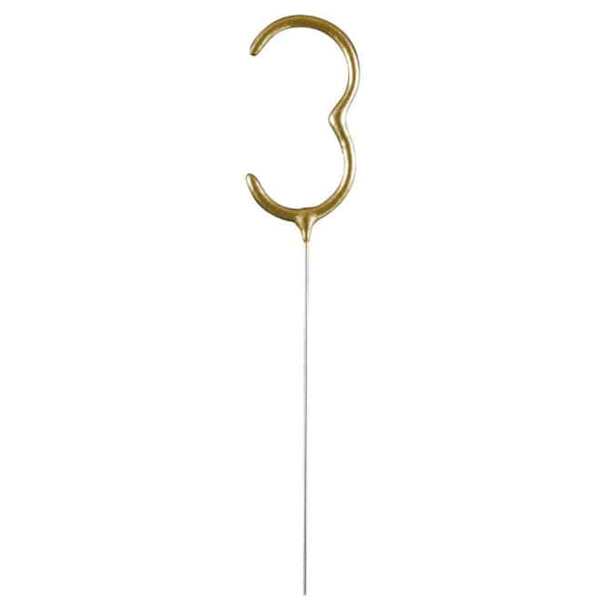 Bild 1 von Wunderkerze Zahl - 3 - gold