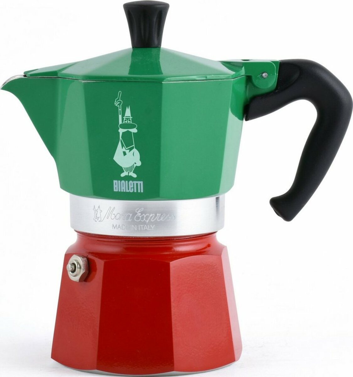 Bild 1 von BIALETTI Espressokocher Moka Express Tricolore Italia, 0,27l Kaffeekanne, 6 Tassen