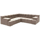 Bild 1 von Livetastic Ecksofa, Hellbraun, Textil, 4-Sitzer, L-Form, 257x257 cm, Wohnzimmer, Sofas & Couches, Wohnlandschaften, Ecksofas