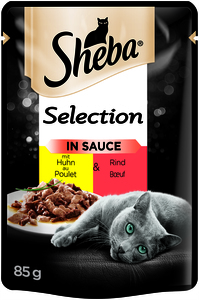 Sheba Portionsbeutel Selection in Sauce mit Huhn und Rind 24 x 85g