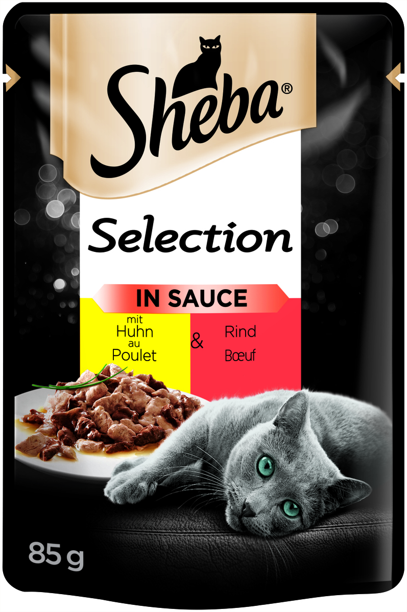 Bild 1 von Sheba Portionsbeutel Selection in Sauce mit Huhn und Rind 24 x 85g