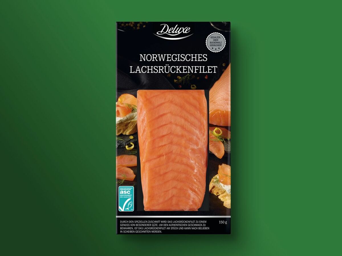 Deluxe ASC Norwegisches Lachsrückenfilet, 150 g von Lidl für 4,79 ...