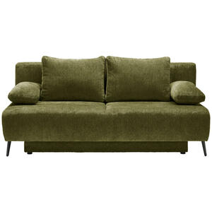 Ti'me Schlafsofa, Grün, Textil, 2-Sitzer, Füllung: Hohlfaser,Hohlfaser, 200x90x100 cm, Liegefunktion, Rücken echt, Kinder & Jugendmöbel, Jugendmöbel, Jugendsofas