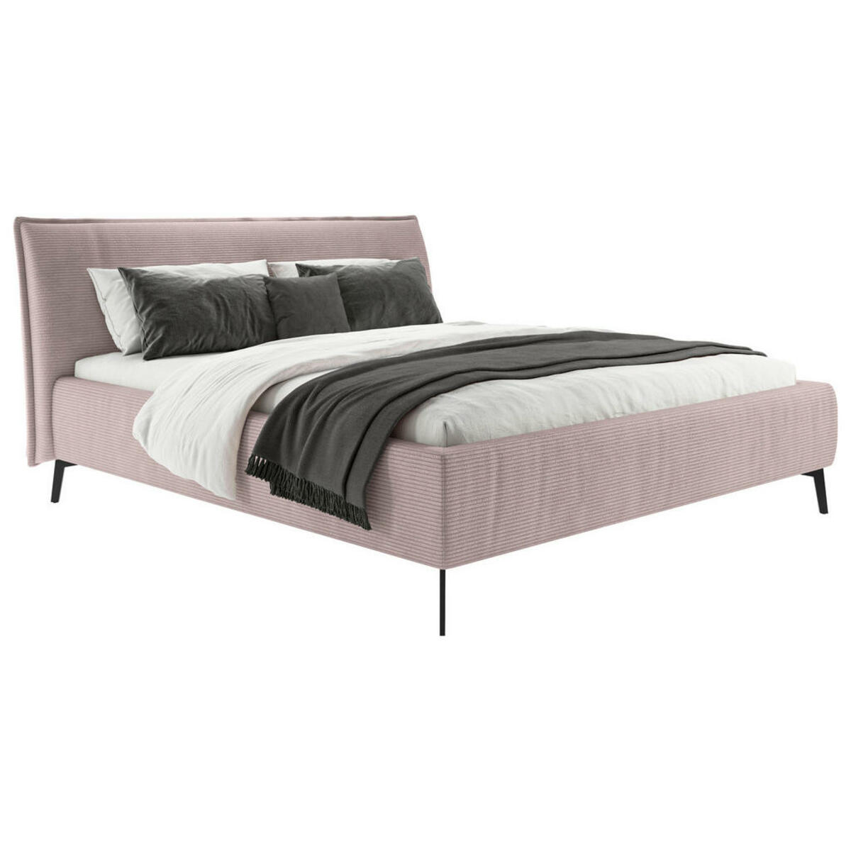 Bild 1 von Lomoco Polsterbett, Altrosa, Textil, 160x200 cm, Blauer Engel, Goldenes M, Oeko-Tex® Standard 100, DGM-Emissionslabel, Über- und Sondergrößen erhältlich, gepolstertes Kopfteil, Lattenrosthöhe i