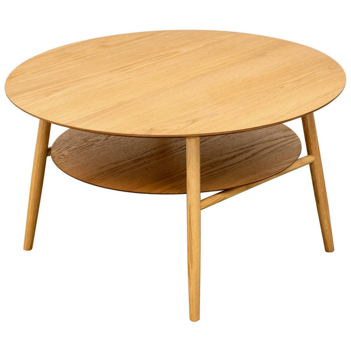 Bild 1 von Mid.you Couchtisch, Eiche, Holz, Eiche, furniert, rund, 80x45x80 cm, Wohnzimmer, Wohnzimmertische, Couchtische